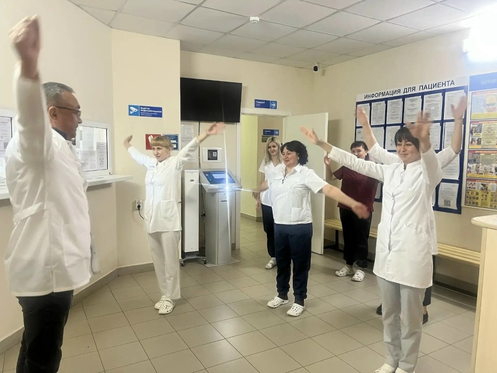 В Салаватском филиале РКВД прошла физкультминутка в рамках проекта «Зарядись!»